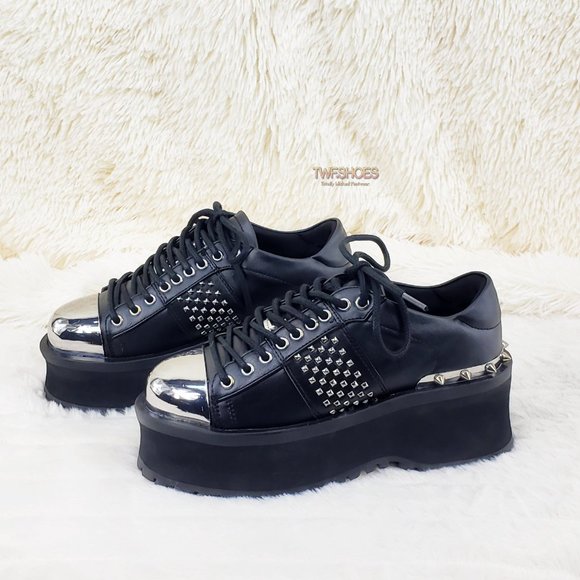 Demonia Gravedigger Unisex Oxdford Shoe main image 14